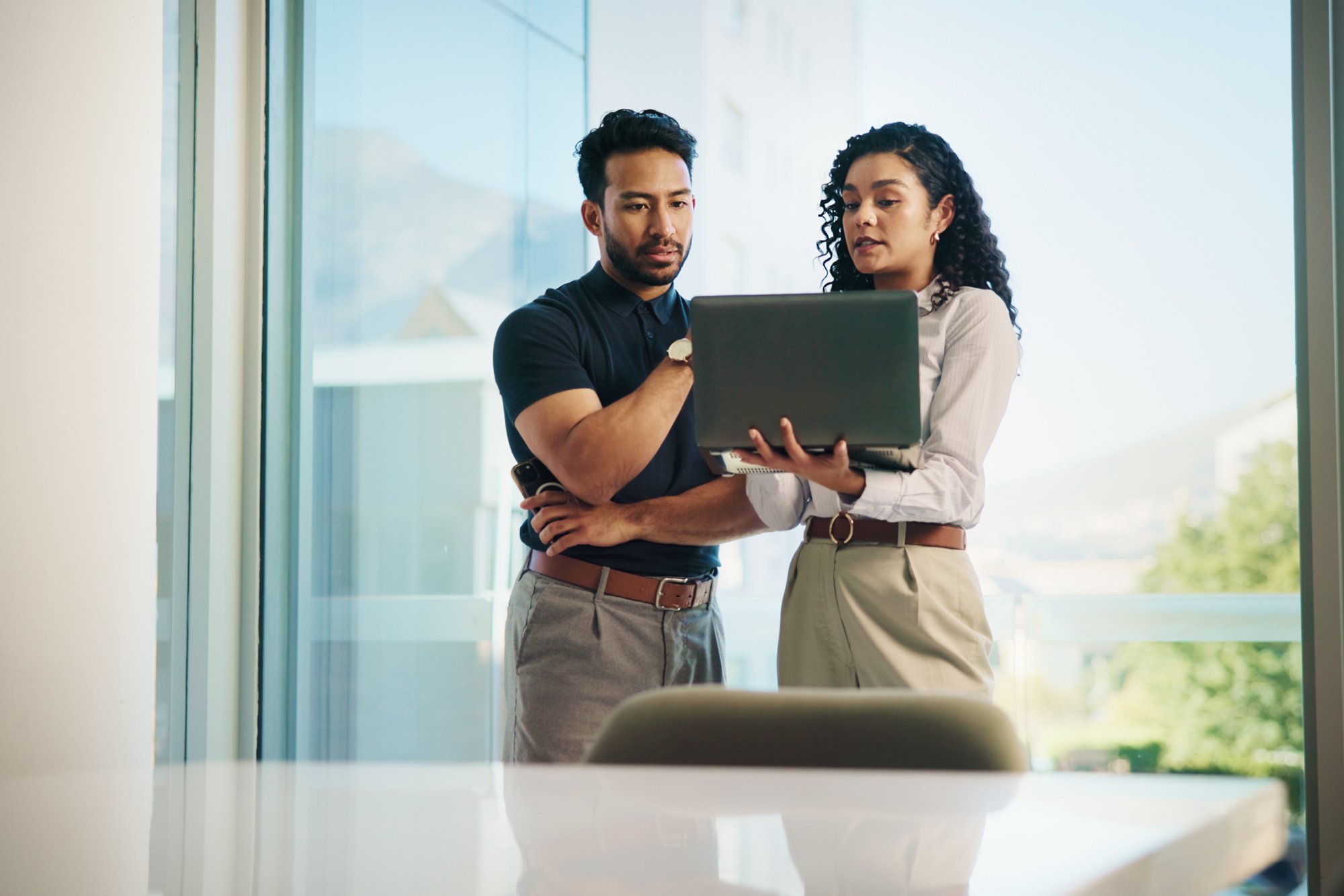 Two business owners discuss how to outsource it services